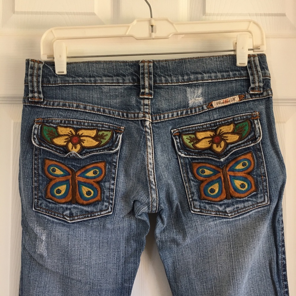 Frankie B Jeans Size 2 Butterfly Pockets